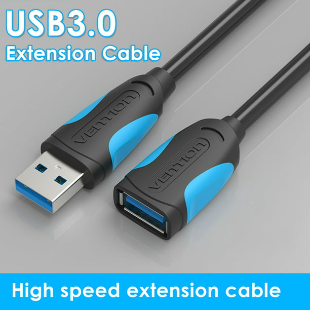 Cable Length: 0.5m Cables Blue USB 3.0 Extension Cable Male to Female Data Sync Fast Speed Cord Connector 